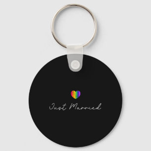 Bride Groom Lgbtq Bachelor Party Wedding Tee - Bla Key Ring