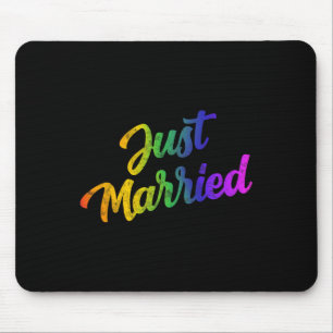 Bride Groom Lgbtq Bachelor Party Wedding Tee - Men Mouse Mat
