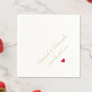 Bride Groom Monogram Wedding Date Party Cocktail Napkin