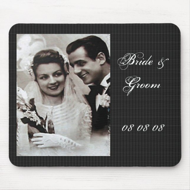 "Bride & Groom" Mousepad (Front)