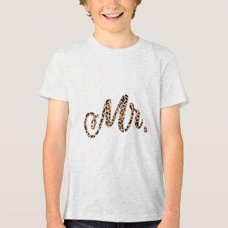 Bride Groom Mr Leopard Print Wedding Matching Coup Tri-Blend Shirt
