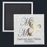 Bride & Groom | Mr & Mrs Wedding Keepsake Magnet<br><div class="desc">Wedding Day Favour Magnets. A Wedding Day Keepsake from the Bride and Groom ready to personalise. ⭐This Product is 100% Customisable. Graphics and / or text can be added, deleted, moved, resized, changed around, rotated, etc... ⭐ (Please be sure to resize or move graphics if needed before ordering) 99% of...</div>