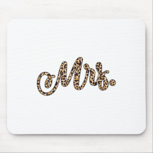 Bride Groom Mrs Leopard Print Wedding Matching Cou Mouse Mat