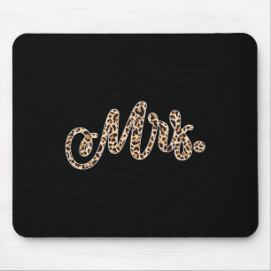 Bride Groom Mrs Leopard Print Wedding Matching Cou Mouse Mat