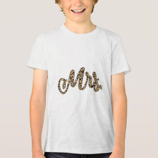 Bride Groom Mrs Leopard Print Wedding Matching Cou Tri-Blend Shirt