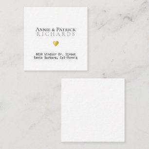 Bride Groom Names Wedding Card with Address