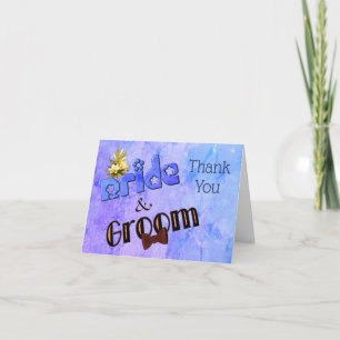 Bride Groom Personalised Wedding Thank You Card