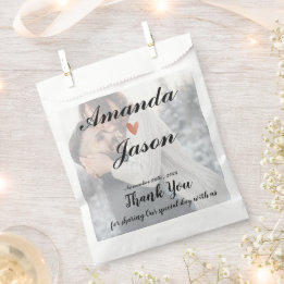 Bride Groom Photo Thank You Wedding Party Favour Bags