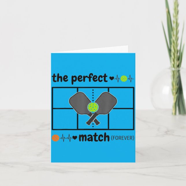 Bride Groom Pickleball Wedding Bach Match That Card (Front)