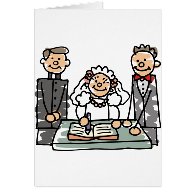 Bride Groom Priest Minister Church Wedding Book (Front)
