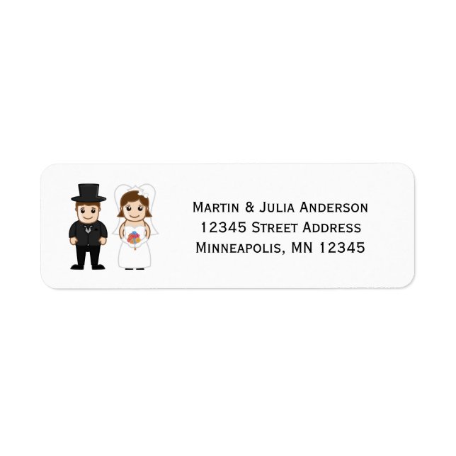 Bride & Groom - Return Address Labels (Front)