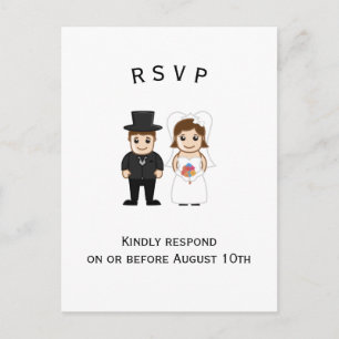 Bride & Groom - RSVP Post Card