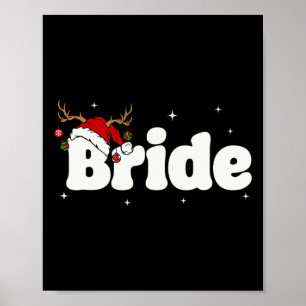 Bride Groom Santa Couples Christmas Outfits Xmas P Poster