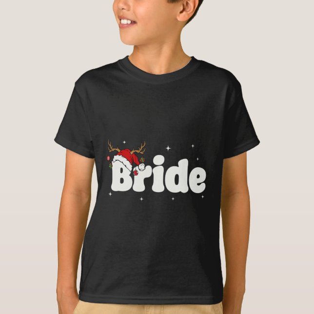 Bride Groom Santa Couples Christmas Outfits Xmas P T-Shirt (Front)