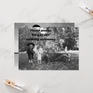 Bride Groom Scary Wedding Invitation