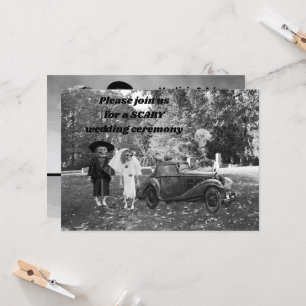 Bride Groom Scary Wedding Invitation