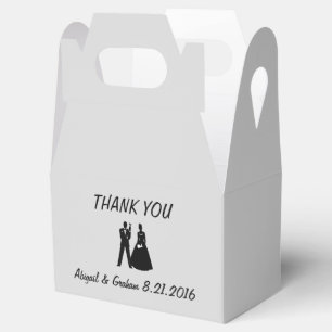 Bride & Groom Silhouette Favour Box