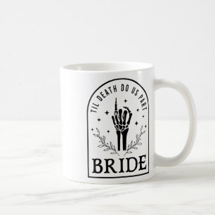 Bride Groom Skeleton Gothic Halloween Engagement W Coffee Mug