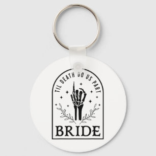 Bride Groom Skeleton Gothic Halloween Engagement W Key Ring