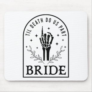 Bride Groom Skeleton Gothic Halloween Engagement W Mouse Mat