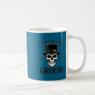 Bride groom skeleton gothic halloween wedding coffee mug