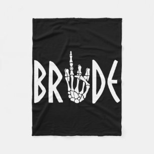 Bride Groom Skeleton Gothic Wedding Engagement Hal Fleece Blanket
