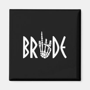 Bride Groom Skeleton Gothic Wedding Engagement Hal Magnet