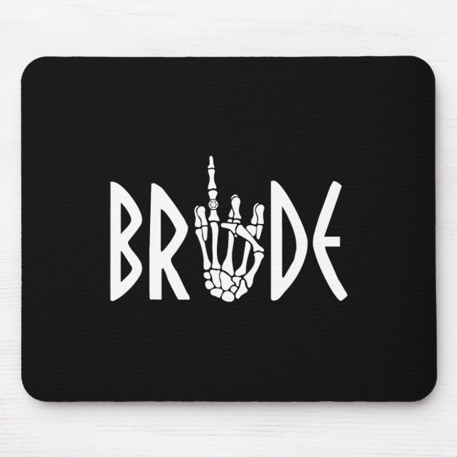 Bride Groom Skeleton Gothic Wedding Engagement Hal Mouse Mat (Front)