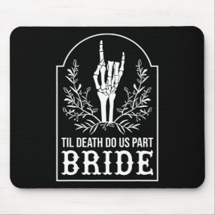 Bride Groom Skeleton Hand Couples Matching Wedding Mouse Mat