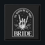 Bride Groom Skeleton Rock Hand Couples Wedding Hal Magnet<br><div class="desc">Bride Groom Skeleton Rock Hand Couples Wedding Halloween</div>