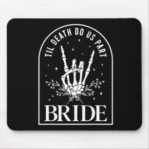 Bride Groom Skeleton Rock Hand Couples Wedding Hal Mouse Mat