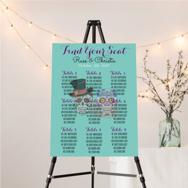 Bride & Groom Sugar Skull Till Death Do Us Party Poster (Creator Uploaded)