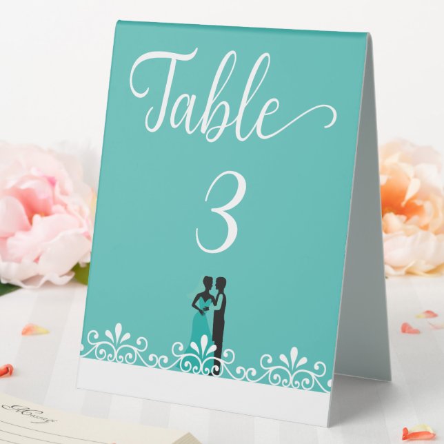 Bride Groom Teal White Elegant Wedding (In SItu (Wedding))