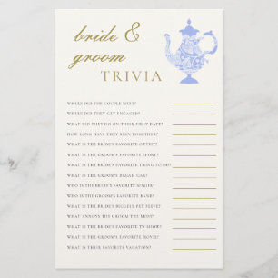 Bride Groom Trivia Bridal Tea China Lace Elegant Flyer