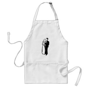 Bride Groom Wedding Couple Formal Reception Standard Apron
