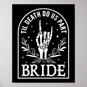 Bride Groom Wedding Engagement Halloween Couple Ma Poster