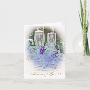 Bride & Groom Wedding Glasses Invitation