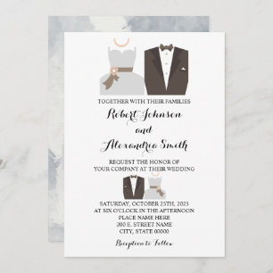 Bride & Groom Wedding Invitation