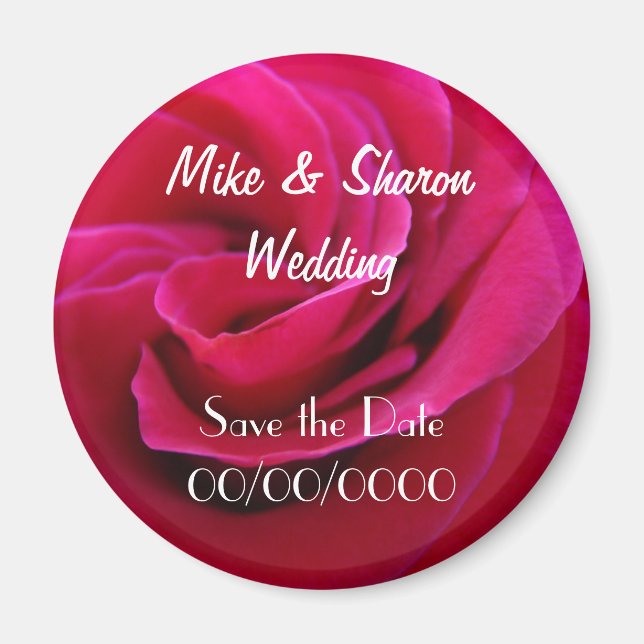 Bride Groom Wedding magnet Save the Date magnets (Front)