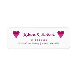 Bride Groom Wedding Return Address