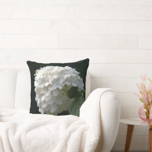 Bride & Groom White Hydrangea Reversible Cushion