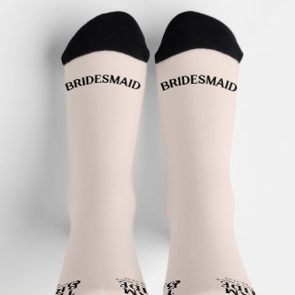 Bride & Groom with Wedding Date Bridesmaid Socks