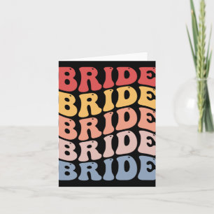 Bride Groovy Bridal Bachelorette Party Card