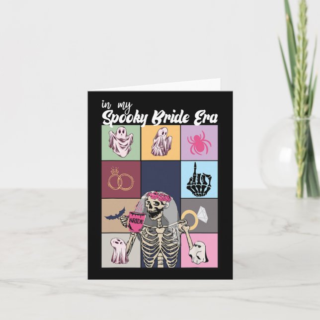 Bride Halloween In My Spooky Bride Era Wedding Bac Card (Front)