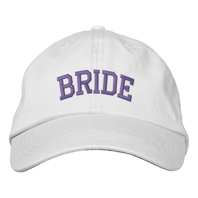 Bride Hat Grey Embroidery Bachelorette Hat (Front)