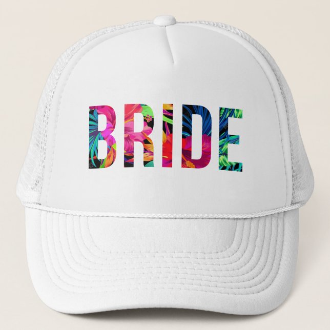BRIDE Hawaiian Tropical Trucker Hat (Front)