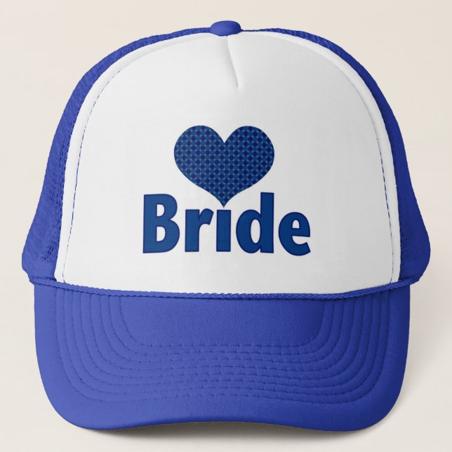 Bride (heart blue I) Trucker Hat (Front)