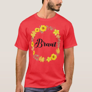 Bride Hen Party Floral Wreath Team Bride Marriage  T-Shirt
