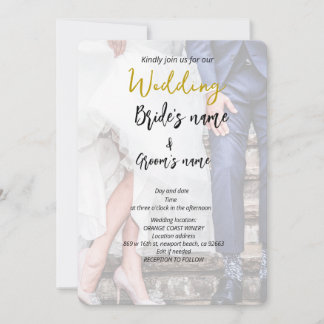 bride  holding  dress and walk to the wedding save the date