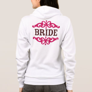 Bride (Hot Pink & Chocolate Brown) Hoodie